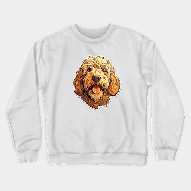 Doodle Delight - Cute Goldendoodle Artwork Crewneck Sweatshirt by InTrendSick